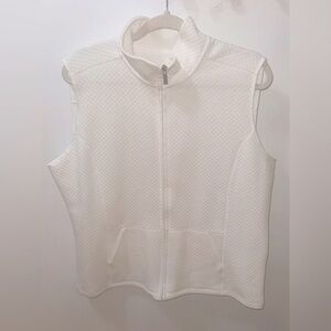 Karen Scott White Quilted Vest